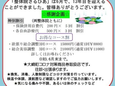 皆様のおかげで今月で13年目を迎えることができました。